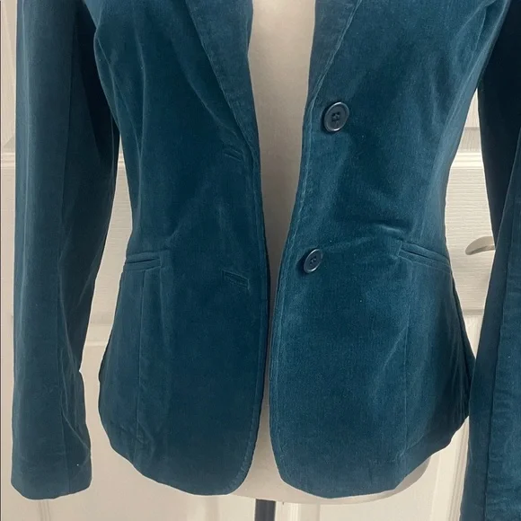 ZILCH Teal Blazer 2 Button Up Front Fitted Classic Sz XS - Picture 5 of 15